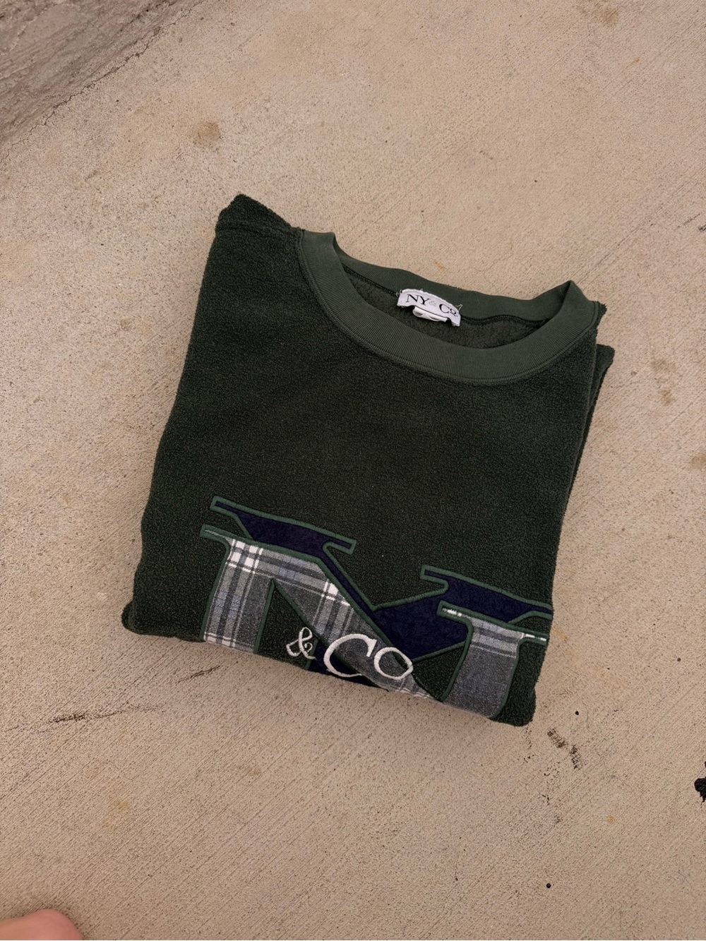 Green NY&Co Graphic Crewneck